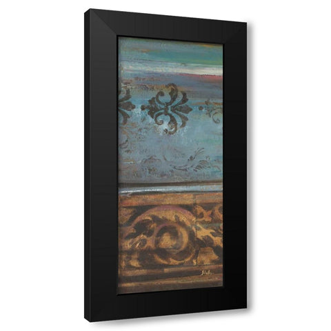 Blue Eclectic V Black Modern Wood Framed Art Print with Double Matting by Pinto, Patricia