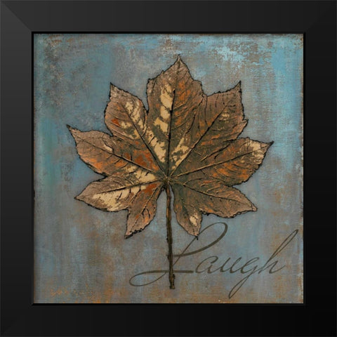 Maple Laugh Black Modern Wood Framed Art Print by Pinto, Patricia