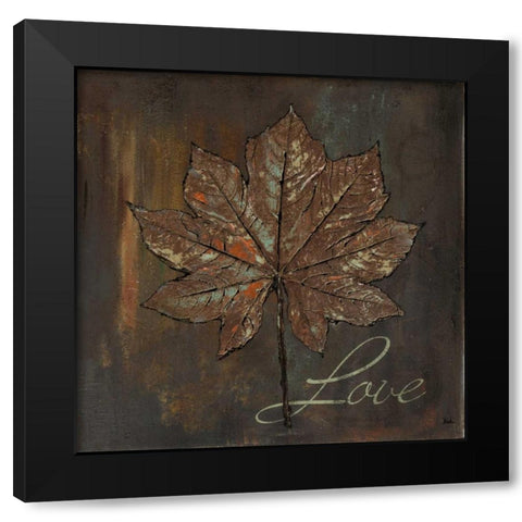 Maple Love Black Modern Wood Framed Art Print with Double Matting by Pinto, Patricia