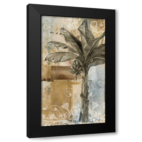 Palm and Ornament II Black Modern Wood Framed Art Print with Double Matting by Pinto, Patricia