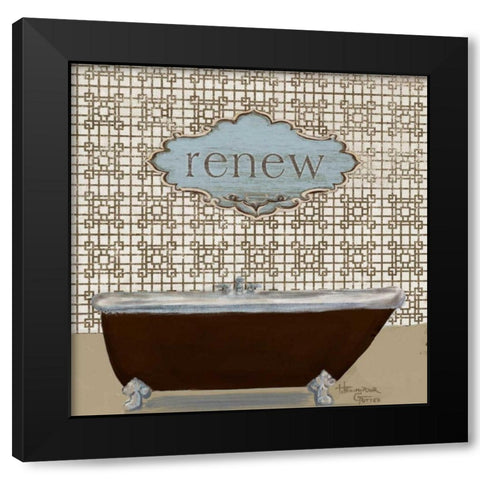 Renew Black Modern Wood Framed Art Print by Hakimipour-Ritter