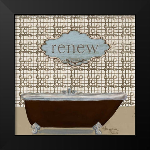 Renew Black Modern Wood Framed Art Print by Hakimipour-Ritter