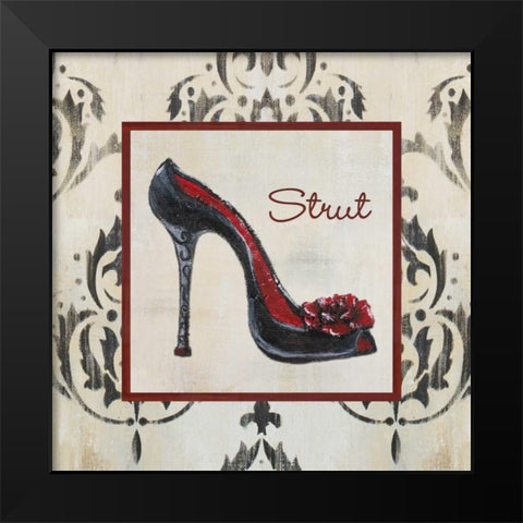 Strut Shoe Black Modern Wood Framed Art Print by Hakimipour-Ritter