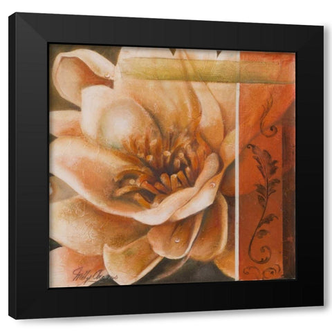 Flor de Loto I Black Modern Wood Framed Art Print by Arenas, Nelly