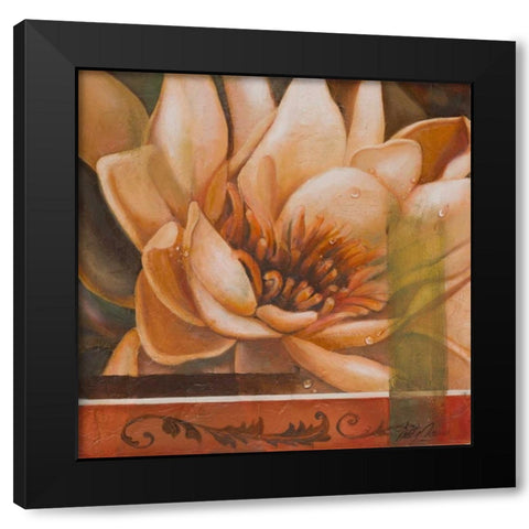 Flor de Loto II Black Modern Wood Framed Art Print by Arenas, Nelly