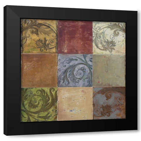 Moroccan Patch I Black Modern Wood Framed Art Print with Double Matting by Pinto, Patricia