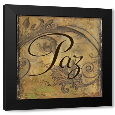 Paz Black Modern Wood Framed Art Print by Pinto, Patricia
