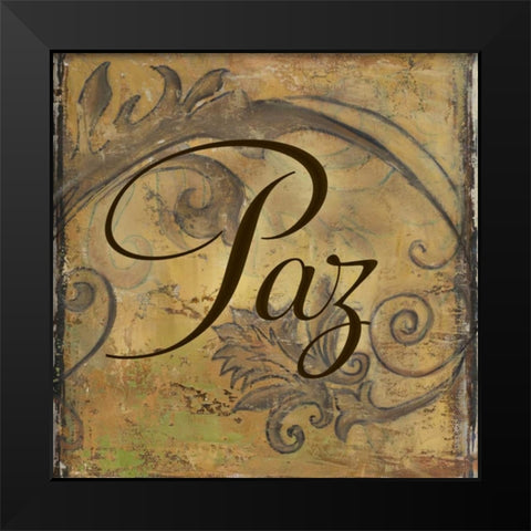 Paz Black Modern Wood Framed Art Print by Pinto, Patricia