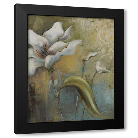 Spring II Black Modern Wood Framed Art Print with Double Matting by Pinto, Patricia