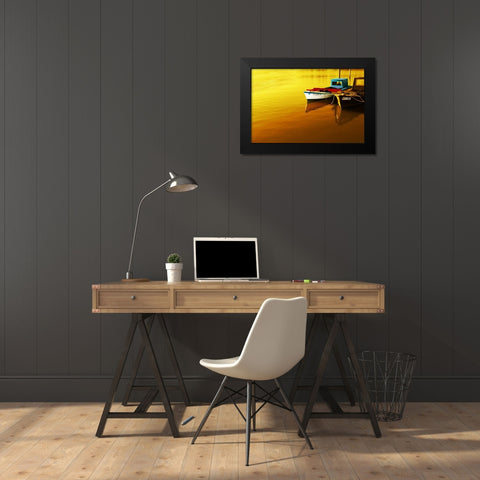Boat I Black Modern Wood Framed Art Print by Mabat, Ynon