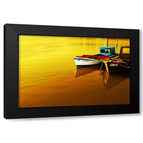 Boat I Black Modern Wood Framed Art Print with Double Matting by Mabat, Ynon