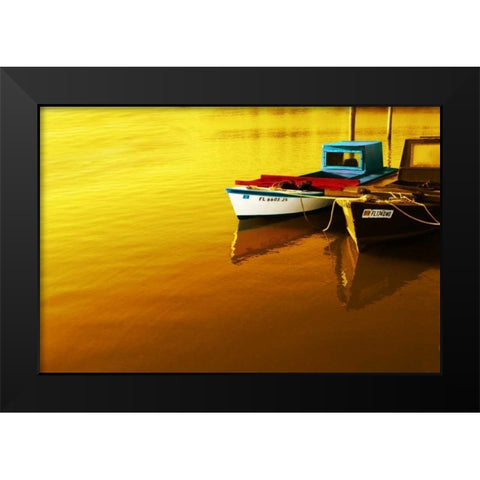 Boat I Black Modern Wood Framed Art Print by Mabat, Ynon