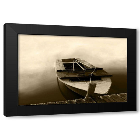 Boat II Black Modern Wood Framed Art Print by Mabat, Ynon