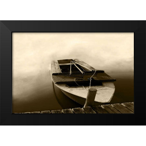 Boat II Black Modern Wood Framed Art Print by Mabat, Ynon
