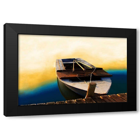 Boat II Black Modern Wood Framed Art Print by Mabat, Ynon