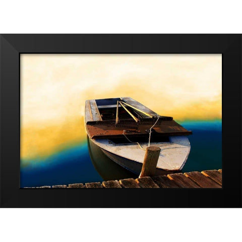 Boat II Black Modern Wood Framed Art Print by Mabat, Ynon