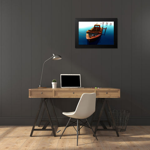 Boat III Black Modern Wood Framed Art Print by Mabat, Ynon