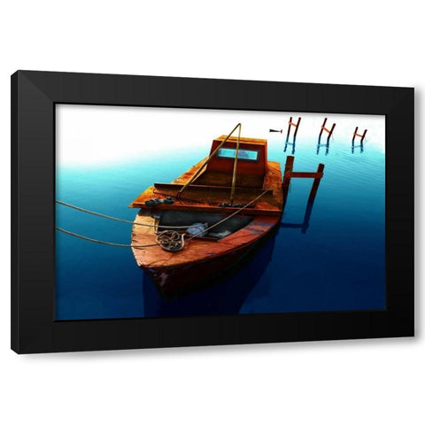 Boat III Black Modern Wood Framed Art Print with Double Matting by Mabat, Ynon