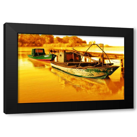Boat IV Black Modern Wood Framed Art Print by Mabat, Ynon