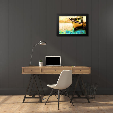 Boat V Black Modern Wood Framed Art Print by Mabat, Ynon