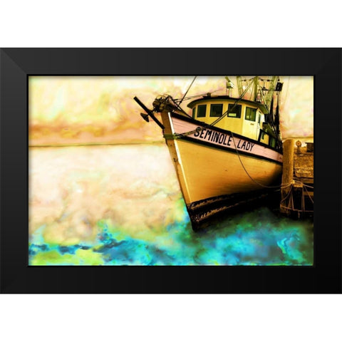 Boat V Black Modern Wood Framed Art Print by Mabat, Ynon