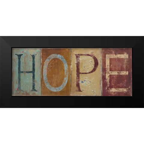 HOPE Black Modern Wood Framed Art Print by Pinto, Patricia