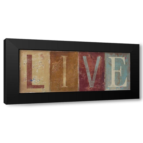 LIVE Black Modern Wood Framed Art Print by Pinto, Patricia