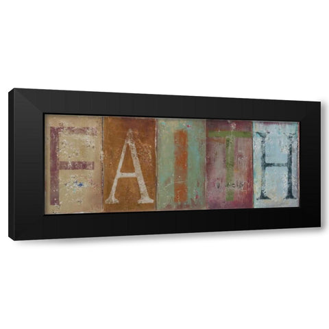FAITH Black Modern Wood Framed Art Print by Pinto, Patricia