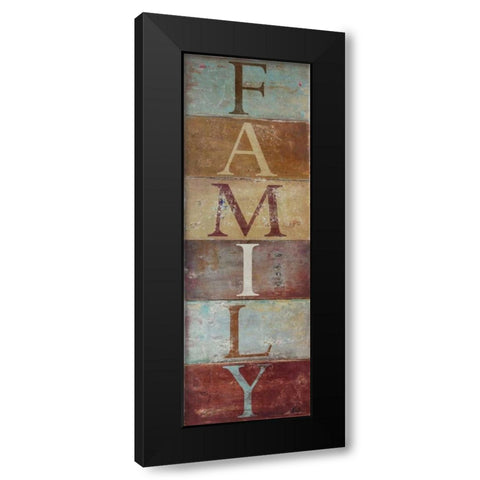 Family Black Modern Wood Framed Art Print by Pinto, Patricia