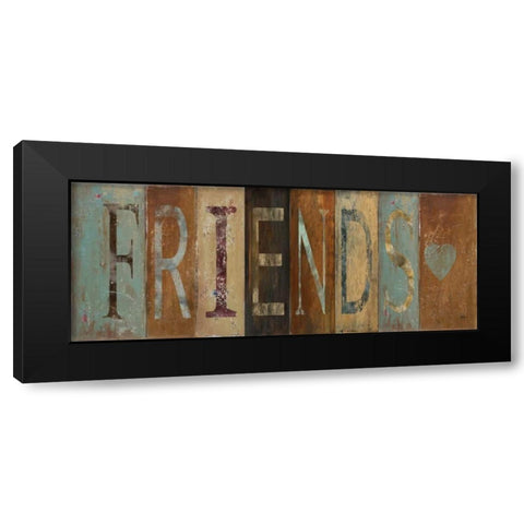 FRIENDS Black Modern Wood Framed Art Print by Pinto, Patricia