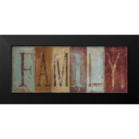 FAMILY Black Modern Wood Framed Art Print by Pinto, Patricia