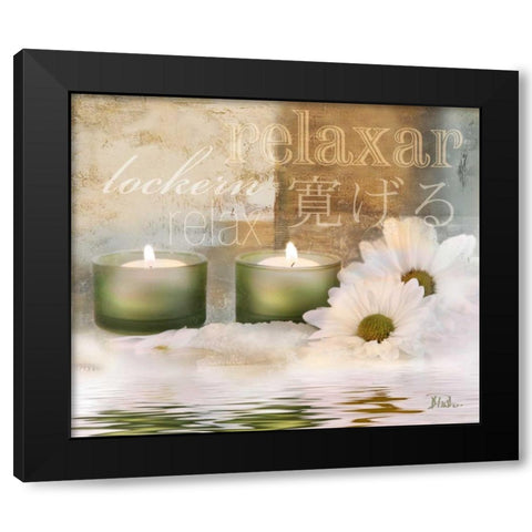 Relaxation I Black Modern Wood Framed Art Print by Pinto, Patricia