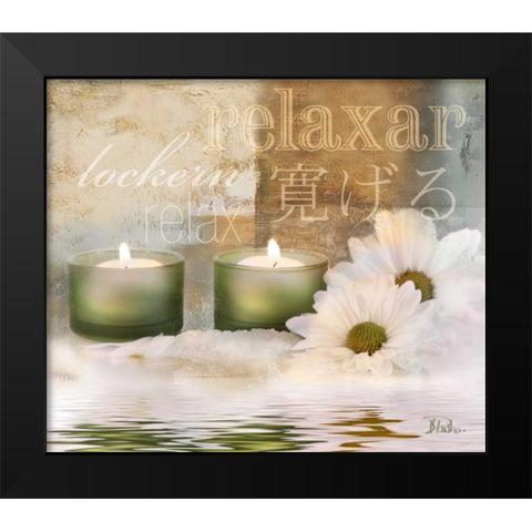Relaxation I Black Modern Wood Framed Art Print by Pinto, Patricia