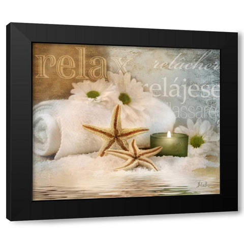 Relaxation II Black Modern Wood Framed Art Print with Double Matting by Pinto, Patricia