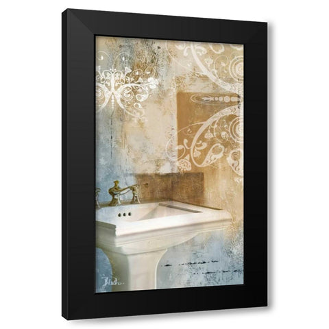 Bathroom and Ornaments II Black Modern Wood Framed Art Print with Double Matting by Pinto, Patricia