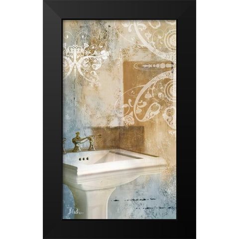 Bathroom and Ornaments II Black Modern Wood Framed Art Print by Pinto, Patricia