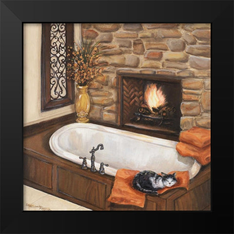 Fireplace Escape I Black Modern Wood Framed Art Print by Hakimipour-Ritter