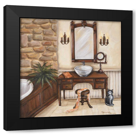 Fireplace Escape II Black Modern Wood Framed Art Print by Hakimipour-Ritter