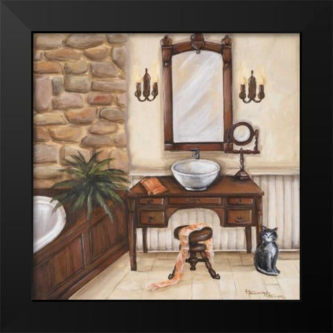 Fireplace Escape II Black Modern Wood Framed Art Print by Hakimipour-Ritter