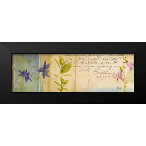 Wildflower Panel I Black Modern Wood Framed Art Print by Pinto, Patricia