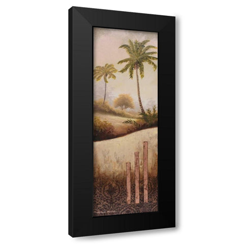 Tropical Gardens I Black Modern Wood Framed Art Print with Double Matting by Marcon, Michael
