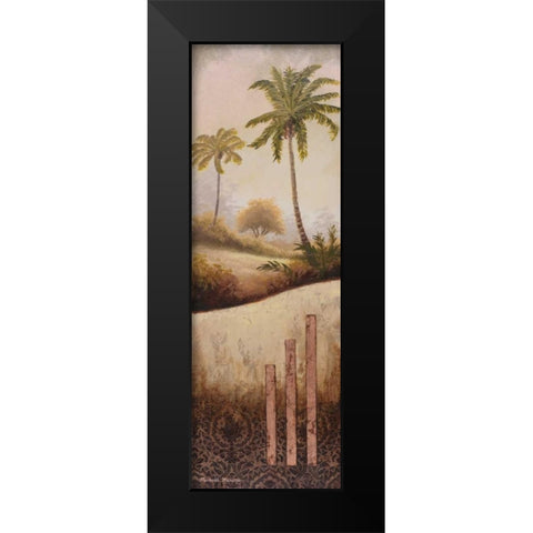 Tropical Gardens I Black Modern Wood Framed Art Print by Marcon, Michael