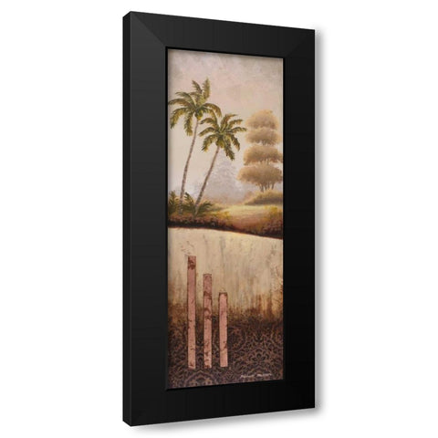 Tropical Gardens II Black Modern Wood Framed Art Print with Double Matting by Marcon, Michael