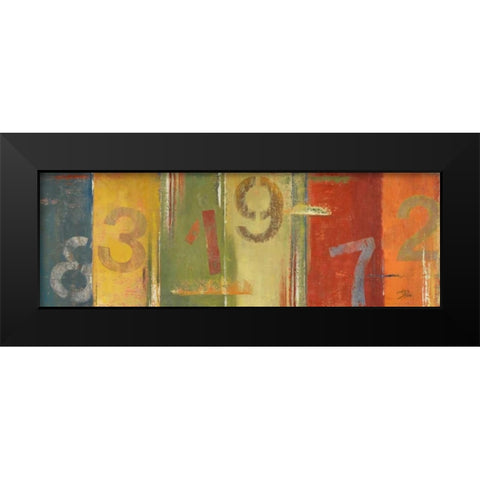 Lucky Numbers II Black Modern Wood Framed Art Print by Pinto, Patricia