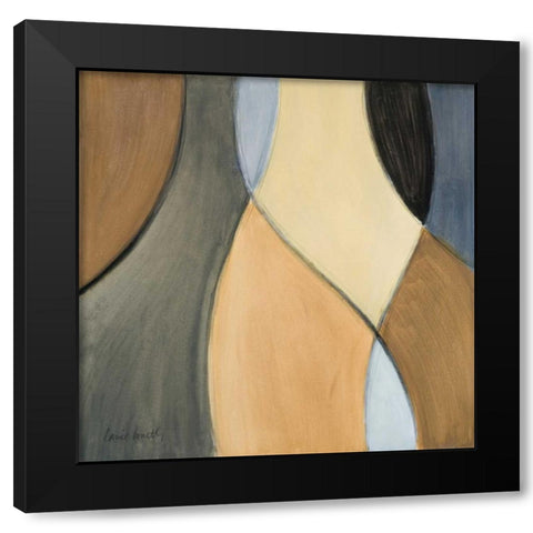 Coalescence Earthtones I Black Modern Wood Framed Art Print by Loreth, Lanie