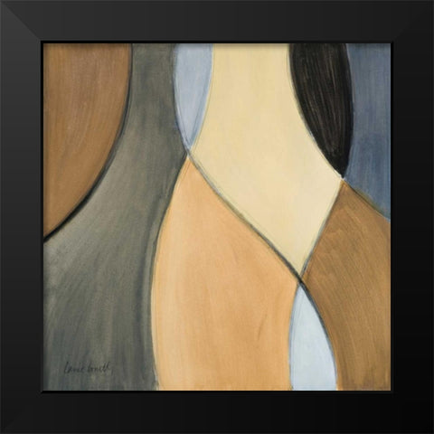 Coalescence Earthtones I Black Modern Wood Framed Art Print by Loreth, Lanie