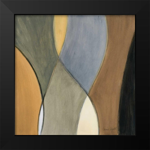Coalescence Earthtones II Black Modern Wood Framed Art Print by Loreth, Lanie