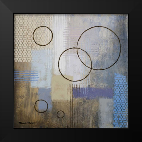 Rain Abstract I Black Modern Wood Framed Art Print by Marcon, Michael