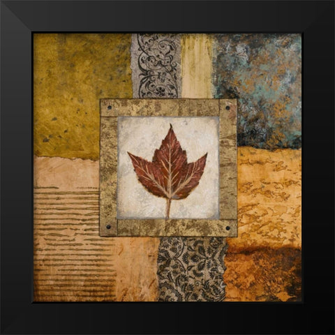 Fallen Leaf I Black Modern Wood Framed Art Print by Marcon, Michael