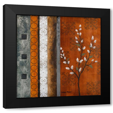 Willow Stems II Black Modern Wood Framed Art Print with Double Matting by Marcon, Michael